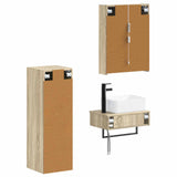 Set di mobili per il bagno 4 pcs Rovere Sonoma