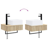 Set di mobili per il bagno 4 pcs Rovere Sonoma