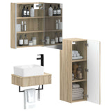 Set di mobili per il bagno 4 pcs Rovere Sonoma
