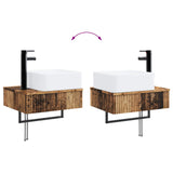 Set di mobili per il bagno 4 pcs Legno antico