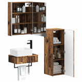 Set di mobili per il bagno 4 pcs Legno antico