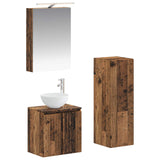 Set di mobili per il bagno 4 pcs Legno antico