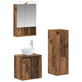 Set di mobili per il bagno 4 pcs Legno antico