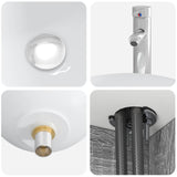 Set di mobili per il bagno 4 pcs Sonoma grigio