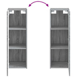 Set di mobili per il bagno 4 pcs Sonoma grigio
