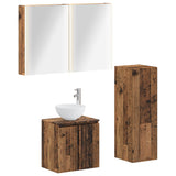 Set di mobili per il bagno 4 pcs Legno antico