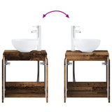 Set di mobili per il bagno 4 pcs Legno antico