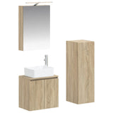 Set di mobili per il bagno 4 pcs Rovere Sonoma