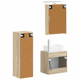Set di mobili per il bagno 4 pcs Rovere Sonoma