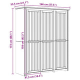 Guardaroba con porta BODO Marrone miele 146 x 53,5 x 173 cm