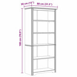Libreria BODO Marrone miele 82 x 40 x 173 cm Legno truciolato