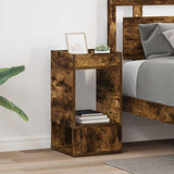 Tavolino 2 pcs Rovere fumé 30 x 30 x 56 cm Legno truciolato