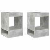 Tavolino 2 pcs Grigio cemento 40 x 40 x 56 cm Legno truciolato