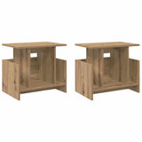 Supporto TV 2 pcs Rovere artigianale Legno truciolato
