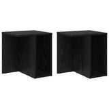 Tavolino 2 pcs Rovere Nero 37 x 32 x 40 cm Legno truciolato