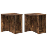 Tavolino 2 pcs Rovere fumé 37 x 32 x 40 cm Legno truciolato