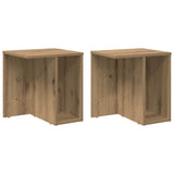 Tavolino 2 pz Rovere artigianale 37 x 32 x 40 cm