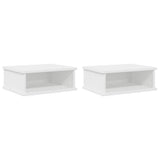 Comodino 2 pcs Bianco 40 x 31 x 15 cm Legno truciolato