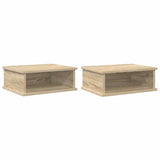 Comodino 2 pcs Rovere Sonoma 40 x 31 x 15 cm Legno truciolato