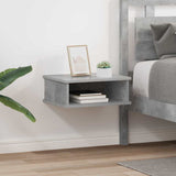 Comodino 2 pcs Grigio cemento 40 x 31 x 15 cm Legno truciolato