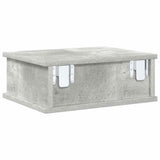 Comodino 2 pcs Grigio cemento 40 x 31 x 15 cm Legno truciolato