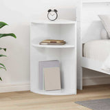 Tavolino Bianco Lucido 29,6 x 29,6 x 60 cm Legno truciolato