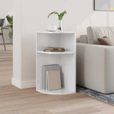 Tavolino Bianco Lucido 29,6 x 29,6 x 60 cm Legno truciolato