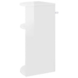 Tavolino Bianco Lucido 29,6 x 29,6 x 60 cm Legno truciolato