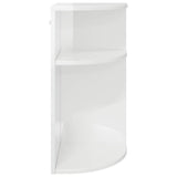 Tavolino Bianco Lucido 29,6 x 29,6 x 60 cm Legno truciolato
