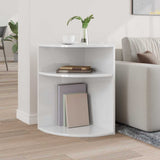 Tavolino Bianco Lucido 39,7 x 39,7 x 60 cm Legno truciolato
