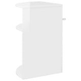 Tavolino Bianco Lucido 39,7 x 39,7 x 60 cm Legno truciolato