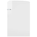 Tavolino Bianco Lucido 39,7 x 39,7 x 60 cm Legno truciolato