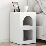 Comodino ELST 2 pz Bianco 29,5 x 33,5 x 50 cm Legno truciolato