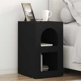 Comodino ELST Nero 29,5 x 33,5 x 50 cm Legno truciolato