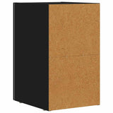 Comodino ELST 2 pz Nero 29,5 x 33,5 x 50 cm Legno truciolato