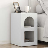 Comodino ELST 2 pz Bianco Lucido 29,5 x 33,5 x 50 cm