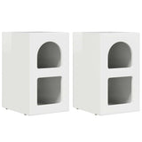 Comodino ELST 2 pz Bianco Lucido 29,5 x 33,5 x 50 cm