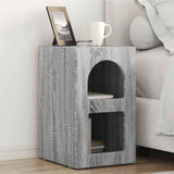 Comodino ELST 2 pz Grigio Sonoma 29,5 x 33,5 x 50 cm