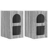 Comodino ELST 2 pz Grigio Sonoma 29,5 x 33,5 x 50 cm