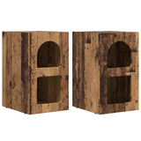 Comodino ELST 2 pz Legno vecchio 29,5 x 33,5 x 50 cm