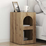 Comodino ELST 2 pz Rovere artigianale 29,5 x 33,5 x 50 cm