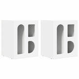 Comodino ELST 2 pz Bianco 40 x 35 x 50 cm Legno truciolato