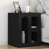 Comodino ELST Nero 40 x 35 x 50 cm Legno truciolato