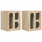 Comodino 2 pcs Rovere Sonoma 40 x 35 x 50 cm Legno truciolato