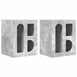Comodino ELST 2 pz Grigio cemento 40 x 35 x 50 cm