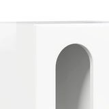 Comodino Bianco Lucido 40 x 35 x 50 cm Legno truciolato