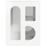 Comodino Bianco Lucido 40 x 35 x 50 cm Legno truciolato