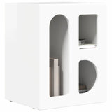 Comodino Bianco Lucido 40 x 35 x 50 cm Legno truciolato