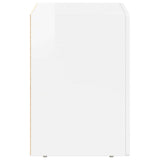 Comodino Bianco Lucido 40 x 35 x 50 cm Legno truciolato