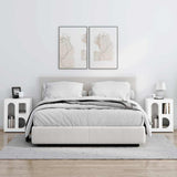 Comodino ELST 2 pz Bianco Lucido 40 x 35 x 50 cm